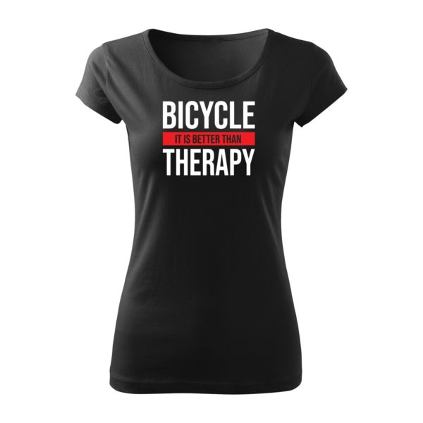 Cyklistické tričko - Bicycle therapy_